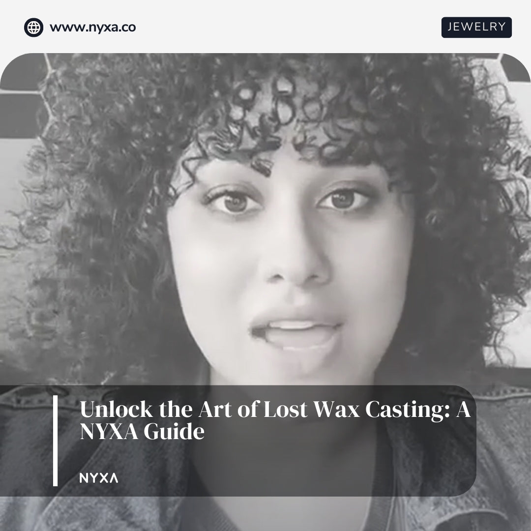 Load video: Explore NYXA&#39;s Lost Wax Casting process: Transforming wax into exquisite silver jewelry. Discover our sustainable, creative craftsmanship in our latest video.