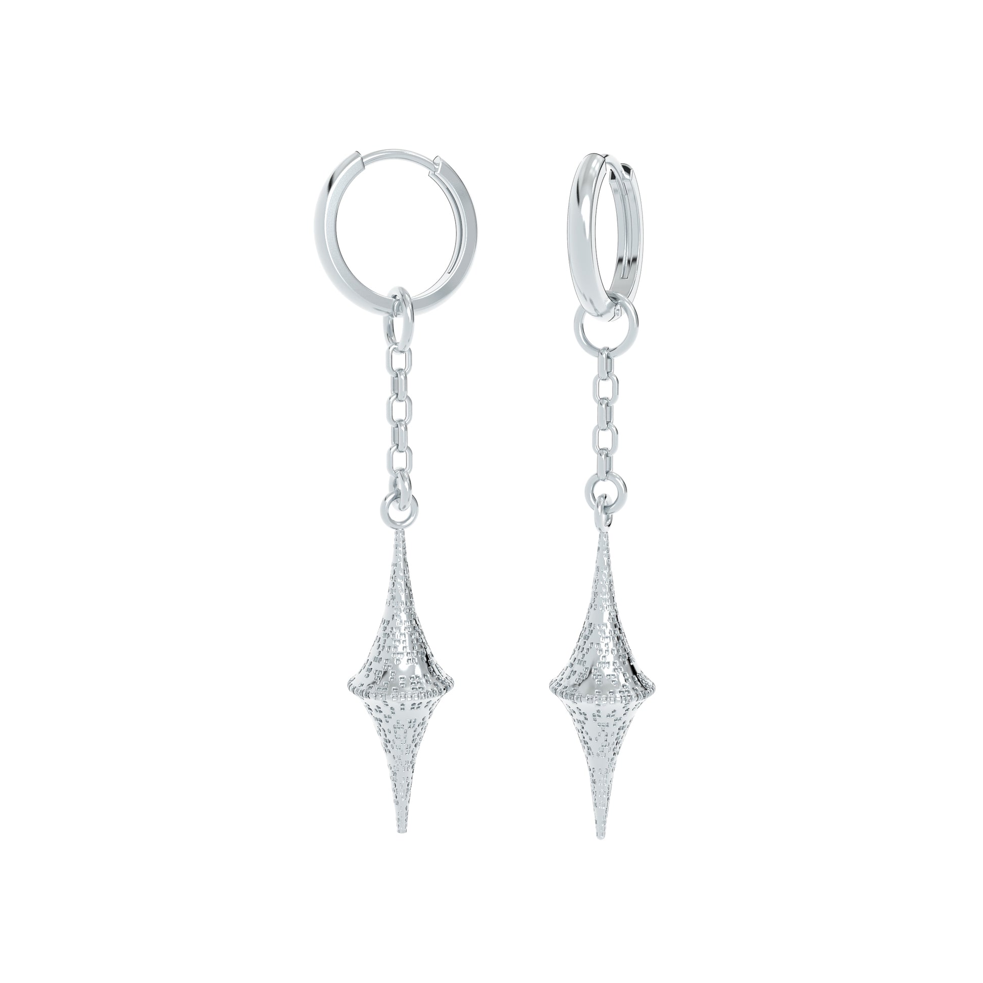 Pixels Sterling Silver Earrings - NYXA